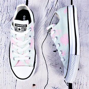 Converse All Star Low Top Pink Green Size Girls 1